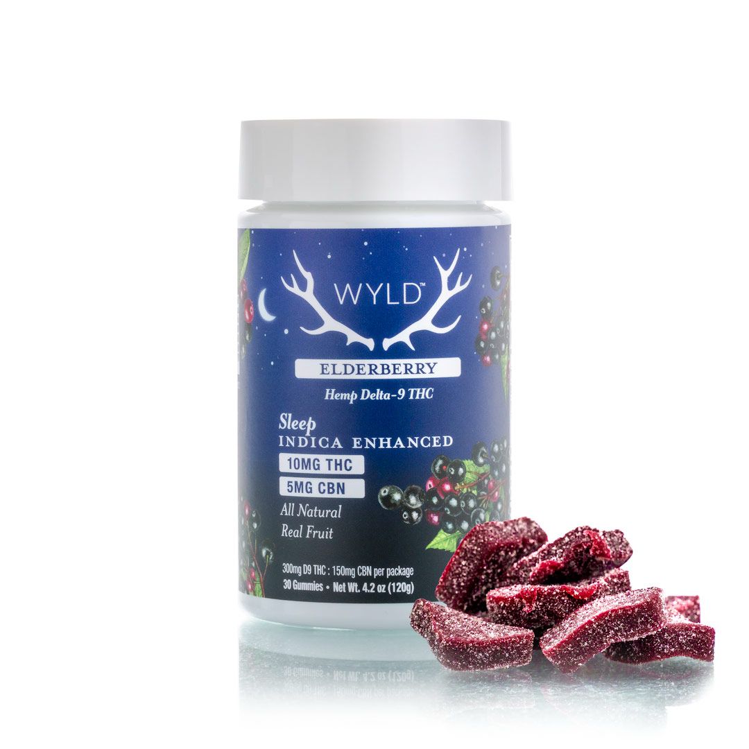 Wyld - Elderberry 2:1 THC:CBN Gummies | Sleep - 30 Count