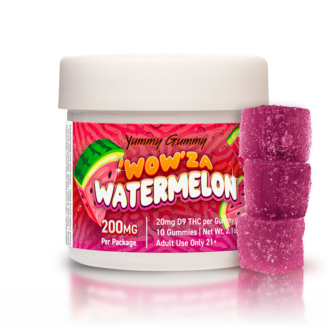 Yummy Gummy - 200MG - Watermelon D9 Gummies (Indica)